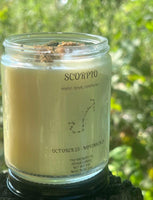 Scorpio Zodiac Candle ~ 6.5 Oz